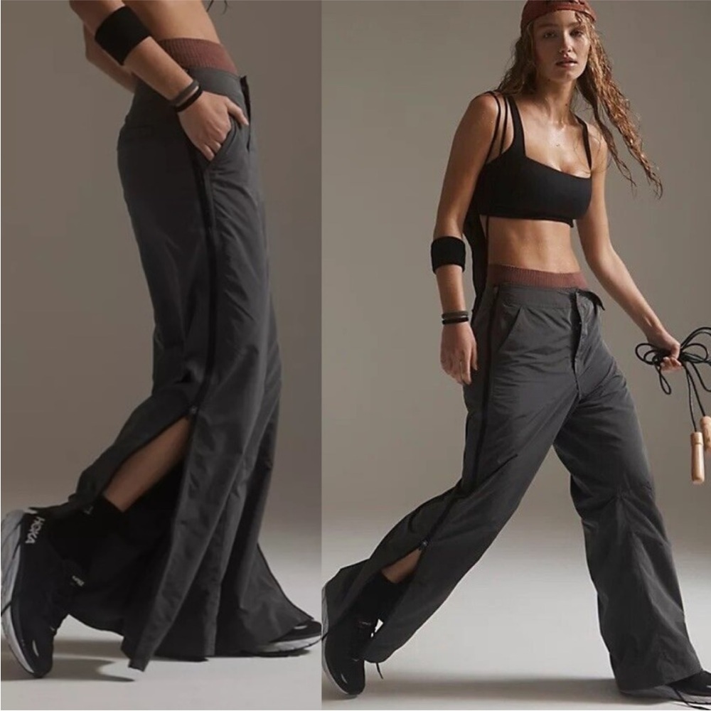 NWOT Free People Movement Side Zipper Wide Leg Pants Nova Lined